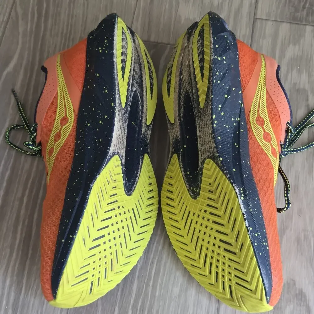 B11 Saucony Endorphin Pro 4 Running Sneakers Mens 10.5 Pepper Navy Orange